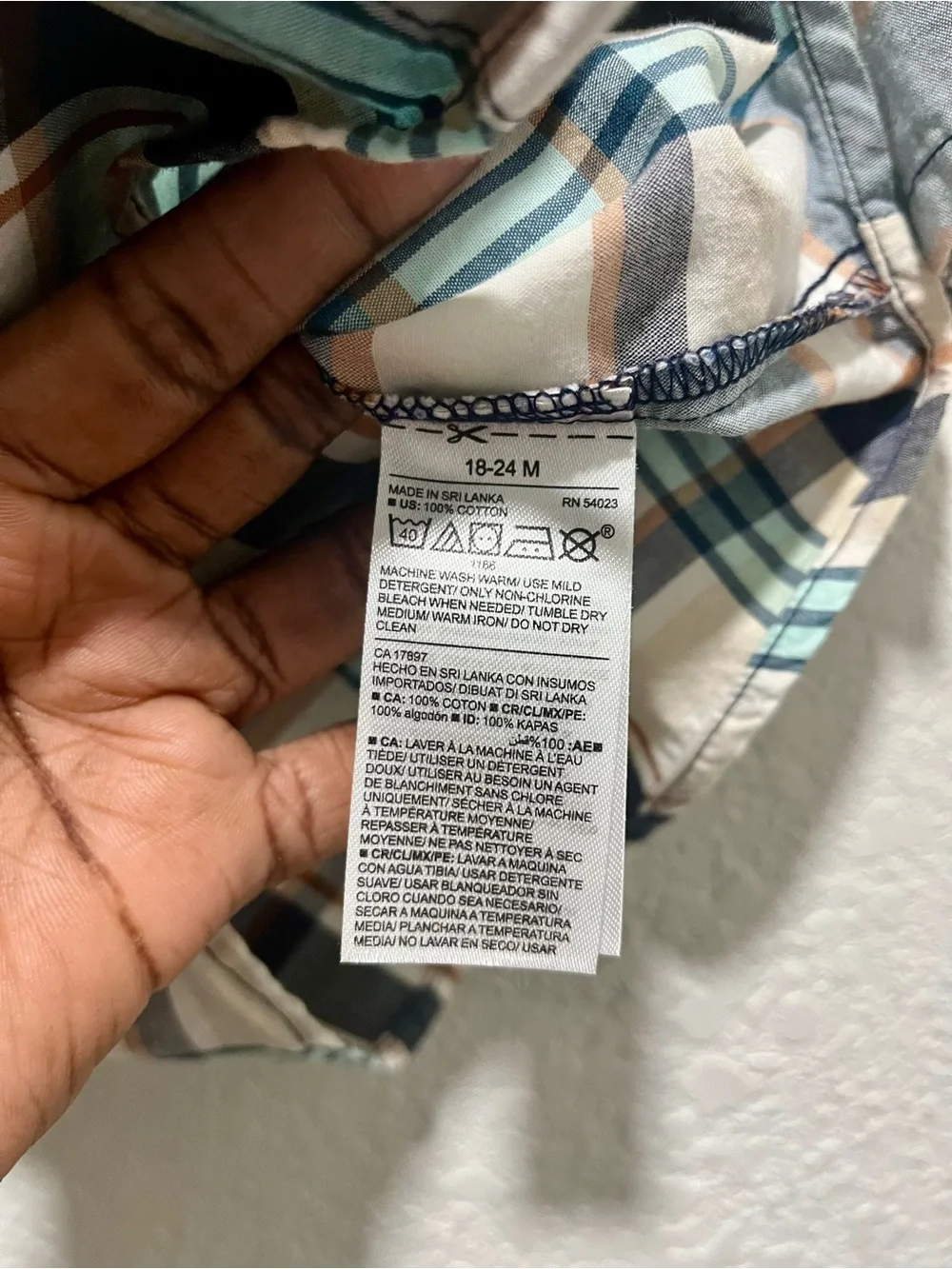 Old Navy Short-Sleeve Button-Up Shirts- Navy & Teal Plaid Set